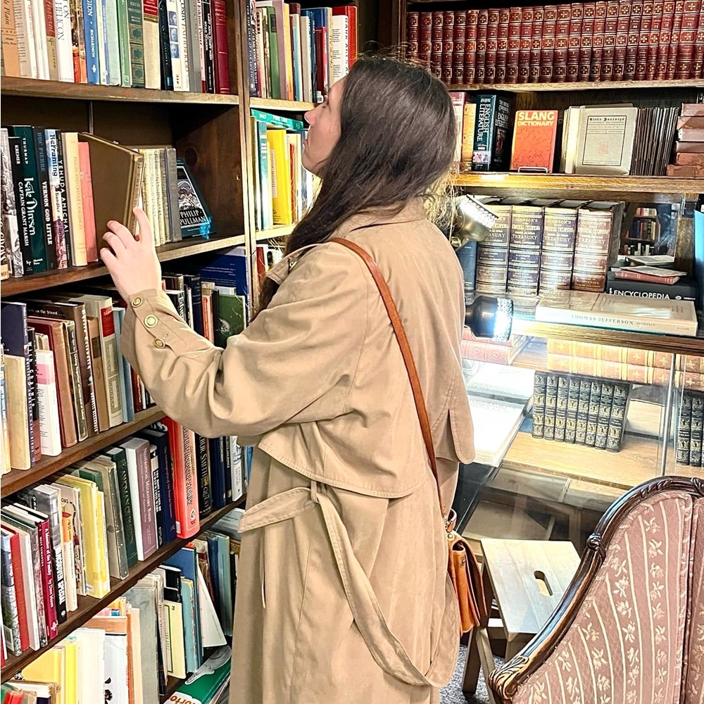 VTG Tan Trench Coat Jacket - Picture 2 of 8